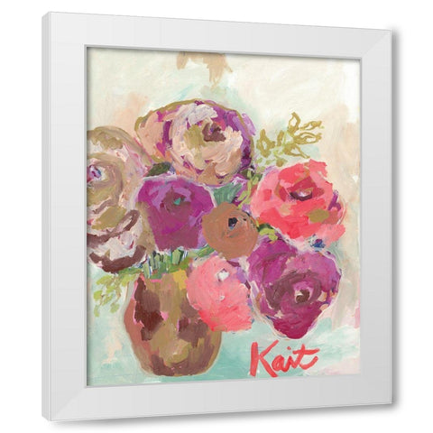 Heart Healing Flowers White Modern Wood Framed Art Print by Roberts, Kait