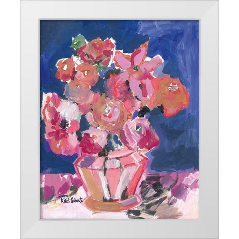 Flowers for Barbara White Modern Wood Framed Art Print by Roberts, Kait