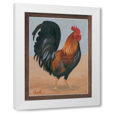 The Prince White Modern Wood Framed Art Print by Sherrill, Kate