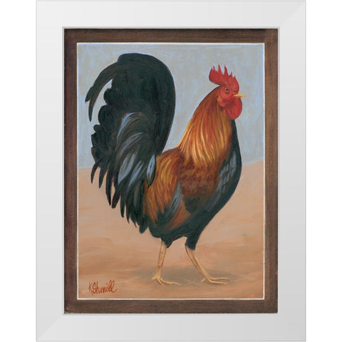 The Prince White Modern Wood Framed Art Print by Sherrill, Kate