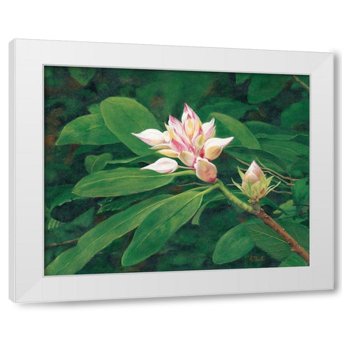 A Whisper of Pink White Modern Wood Framed Art Print by Sherrill, Kate