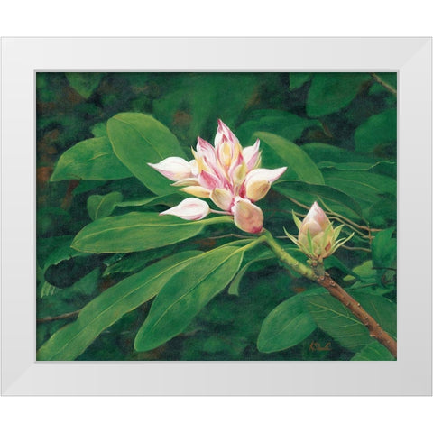 A Whisper of Pink White Modern Wood Framed Art Print by Sherrill, Kate