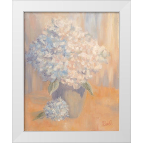 Hydrangeas in the Morning Light White Modern Wood Framed Art Print by Sherrill, Kate