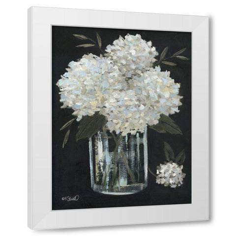 White Hydrangeas II White Modern Wood Framed Art Print by Sherrill, Kate