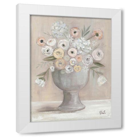 Floral Bouquet White Modern Wood Framed Art Print by Sherrill, Kate