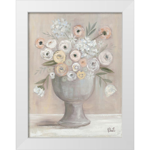 Floral Bouquet White Modern Wood Framed Art Print by Sherrill, Kate
