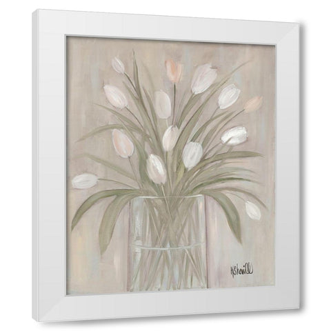 Tulip Bouquet White Modern Wood Framed Art Print by Sherrill, Kate