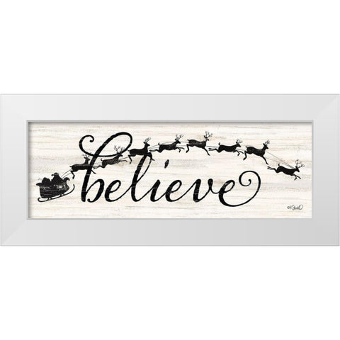 Believe White Modern Wood Framed Art Print by Sherrill, Kate