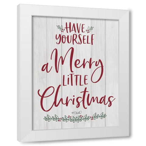 Merry Little Christmas    White Modern Wood Framed Art Print by Sherrill, Kate