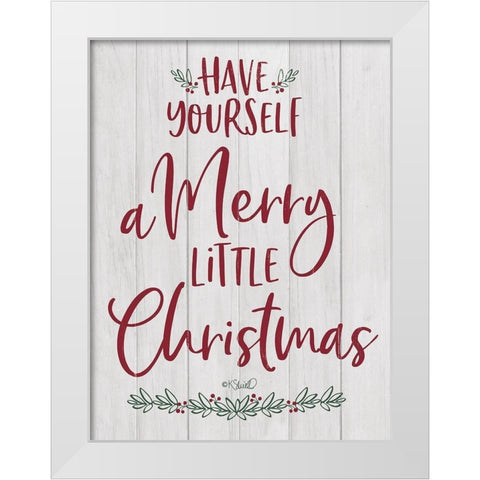 Merry Little Christmas    White Modern Wood Framed Art Print by Sherrill, Kate