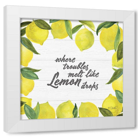 Where Troubles Melt     White Modern Wood Framed Art Print by Sherrill, Kate