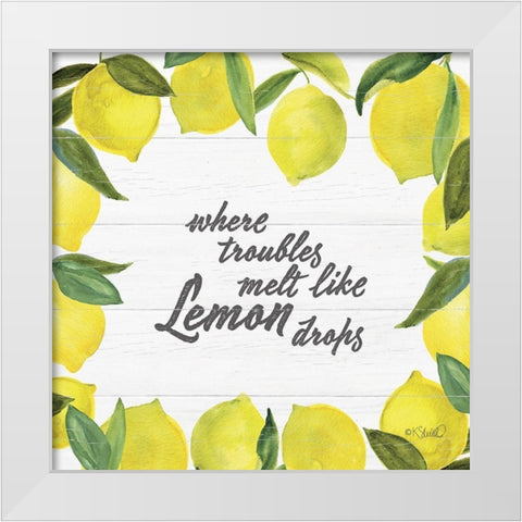 Where Troubles Melt     White Modern Wood Framed Art Print by Sherrill, Kate