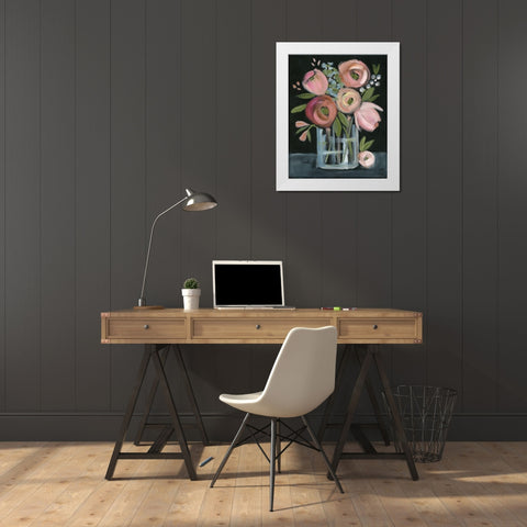 Bountiful Bouquet White Modern Wood Framed Art Print by Sherrill, Kate