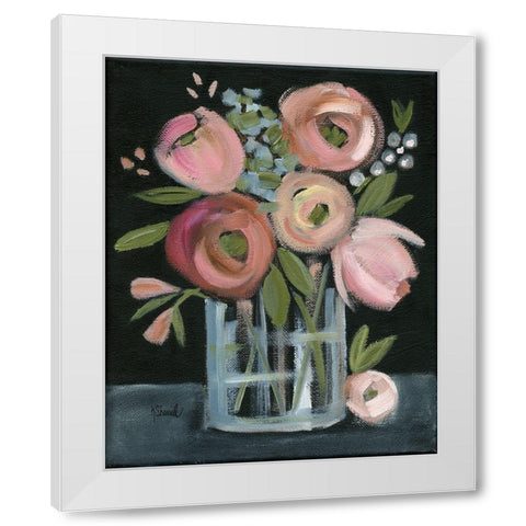 Bountiful Bouquet White Modern Wood Framed Art Print by Sherrill, Kate