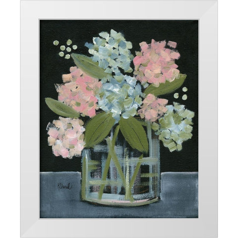 Hydrangea Bouquet White Modern Wood Framed Art Print by Sherrill, Kate