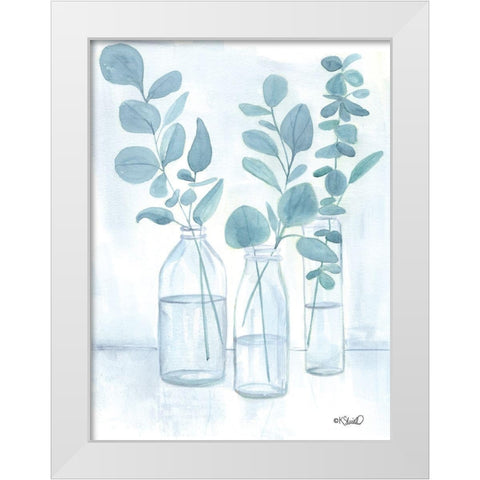 Stay Awhile White Modern Wood Framed Art Print by Sherrill, Kate