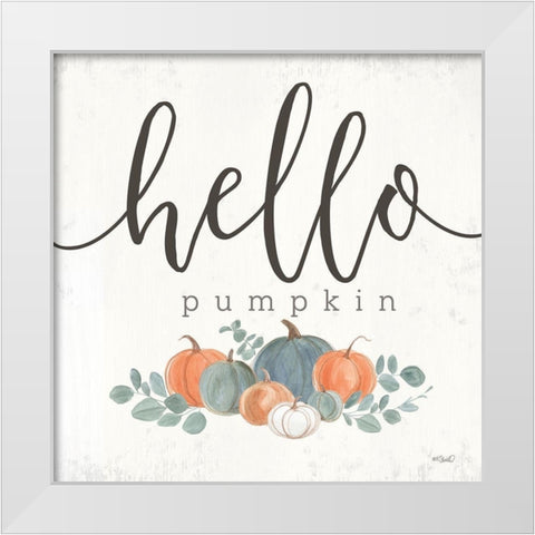 Hello Pumpkin II White Modern Wood Framed Art Print by Sherrill, Kate