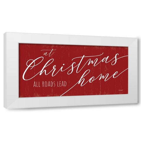 At Christmas White Modern Wood Framed Art Print by Sherrill, Kate