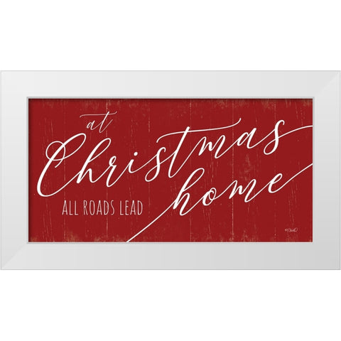 At Christmas White Modern Wood Framed Art Print by Sherrill, Kate