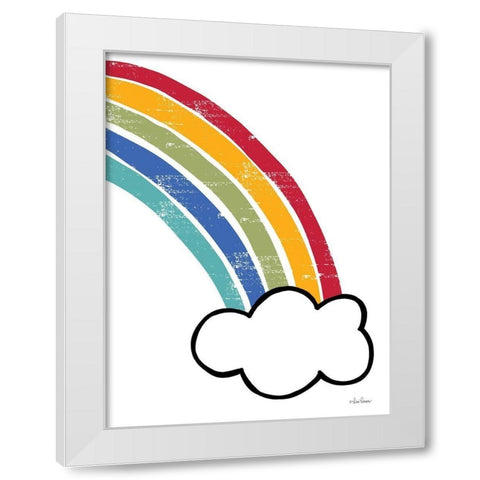 Happy Rainbow II White Modern Wood Framed Art Print by Larson, Lisa