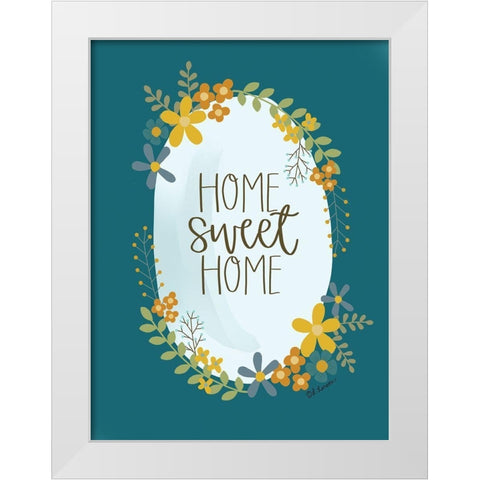 Home Sweet Home White Modern Wood Framed Art Print by Larson, Lisa
