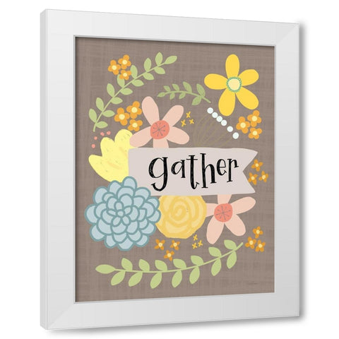 Gather White Modern Wood Framed Art Print by Larson, Lisa
