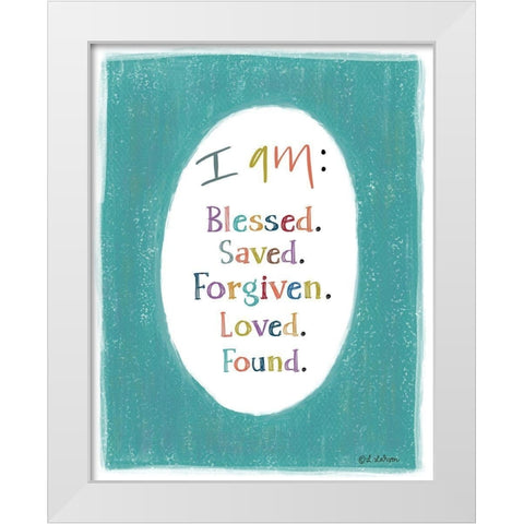 I Am White Modern Wood Framed Art Print by Larson, Lisa
