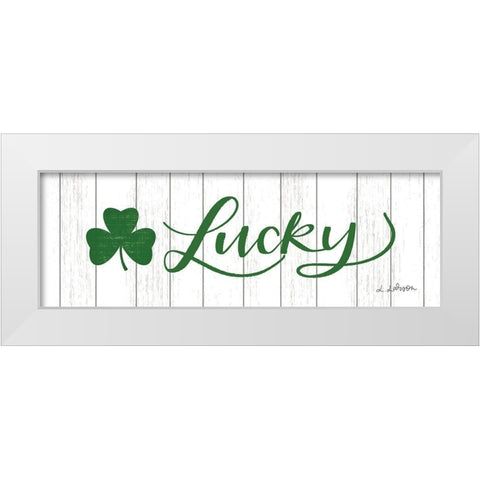 Lucky White Modern Wood Framed Art Print by Larson, Lisa