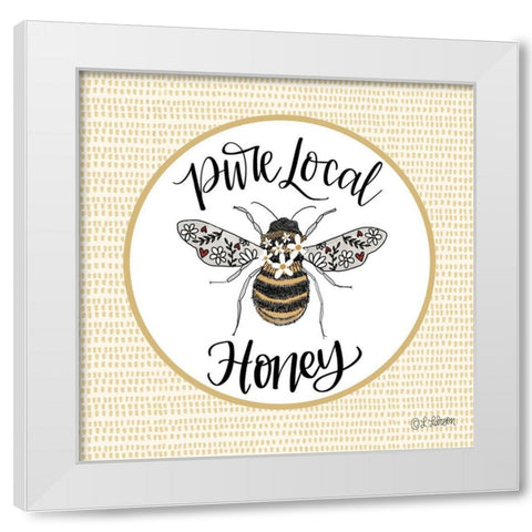 Pure Local Honey White Modern Wood Framed Art Print by Larson, Lisa