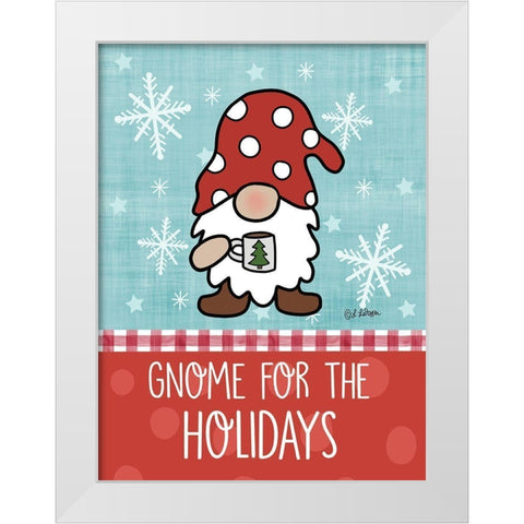 Gnome for the Holidays White Modern Wood Framed Art Print by Larson, Lisa