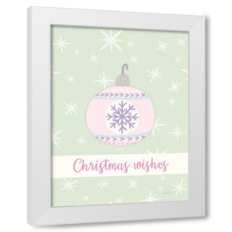 Christmas Wishes Ornament White Modern Wood Framed Art Print by Larson, Lisa