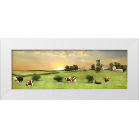 Blessed Morning White Modern Wood Framed Art Print by Deiter, Lori