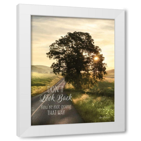 Dont Look Back White Modern Wood Framed Art Print by Deiter, Lori