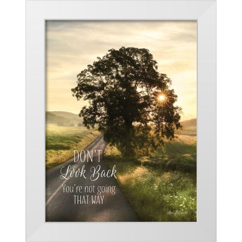 Dont Look Back White Modern Wood Framed Art Print by Deiter, Lori