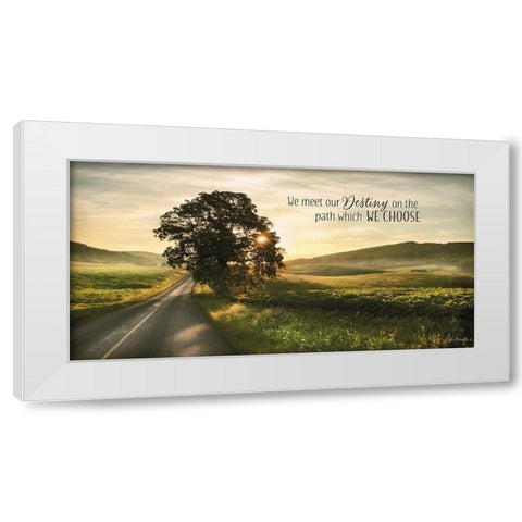 Destiny White Modern Wood Framed Art Print by Deiter, Lori