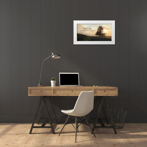 Every day White Modern Wood Framed Art Print by Deiter, Lori