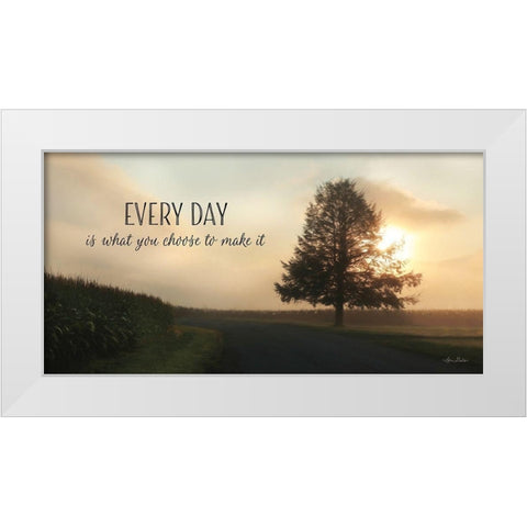 Every day White Modern Wood Framed Art Print by Deiter, Lori