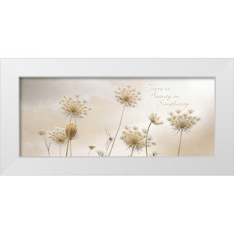 There is Beauty in Simplicity White Modern Wood Framed Art Print by Deiter, Lori