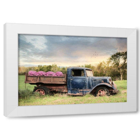 Flower Delivery White Modern Wood Framed Art Print by Deiter, Lori