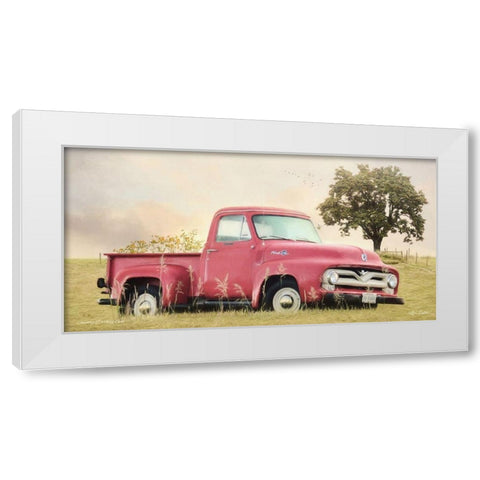 Country Parking Spot    White Modern Wood Framed Art Print by Deiter, Lori
