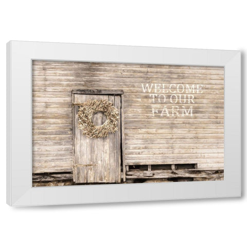 Welcome to Our Farm White Modern Wood Framed Art Print by Deiter, Lori