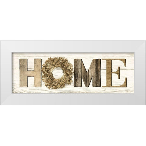 Home White Modern Wood Framed Art Print by Deiter, Lori