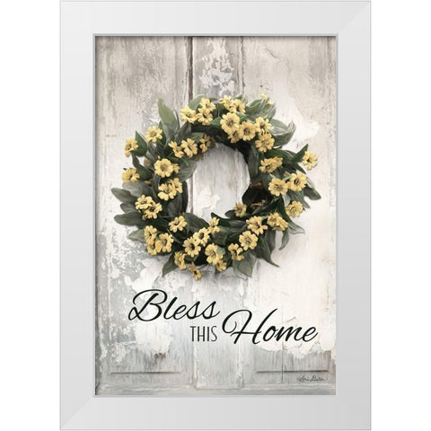 Bless This Home White Modern Wood Framed Art Print by Deiter, Lori