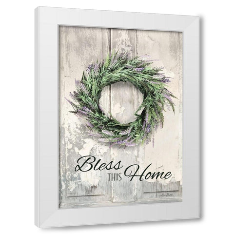 Bless This Home White Modern Wood Framed Art Print by Deiter, Lori