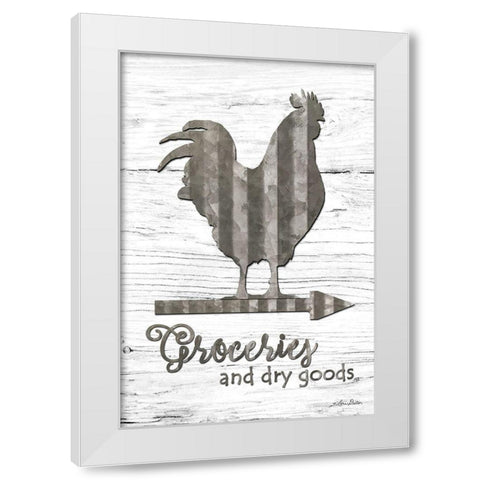 Groceries White Modern Wood Framed Art Print by Deiter, Lori