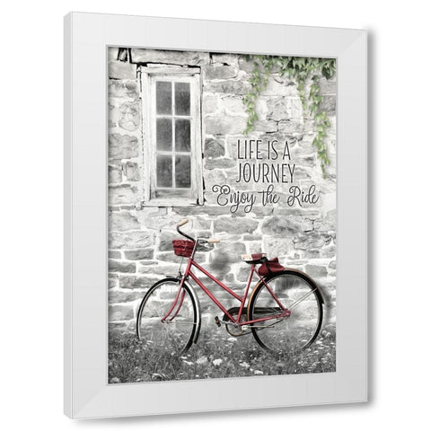 Life is a Journey White Modern Wood Framed Art Print by Deiter, Lori