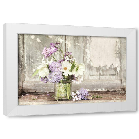 Summer Bouquet White Modern Wood Framed Art Print by Deiter, Lori