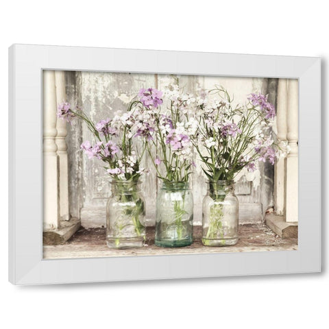 Roadside Beauties  White Modern Wood Framed Art Print by Deiter, Lori
