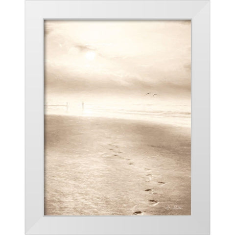 Bleached Sunrise  White Modern Wood Framed Art Print by Deiter, Lori