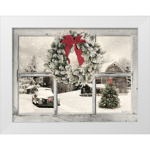 Its Cold Outside  White Modern Wood Framed Art Print by Deiter, Lori